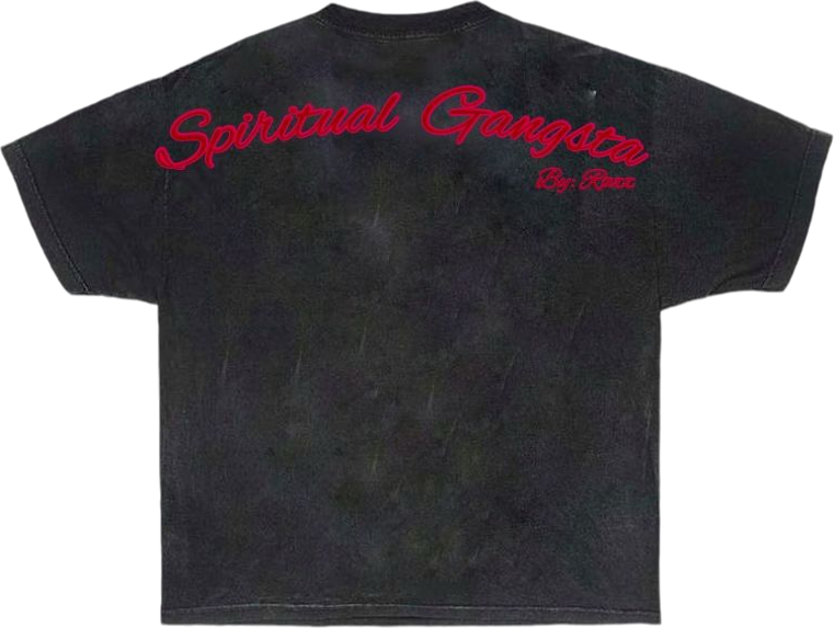 Spiritual Gangsta, costas, imagem original da camiseta.
